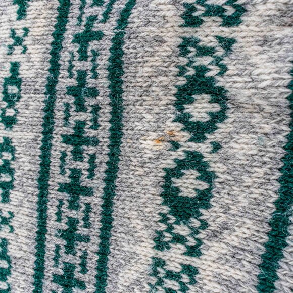 Eddie Bauer Wool Nordic Sweater Men Large L Vintage 90s Fair Isle Knit Gorpcore - Picture 3 of 10